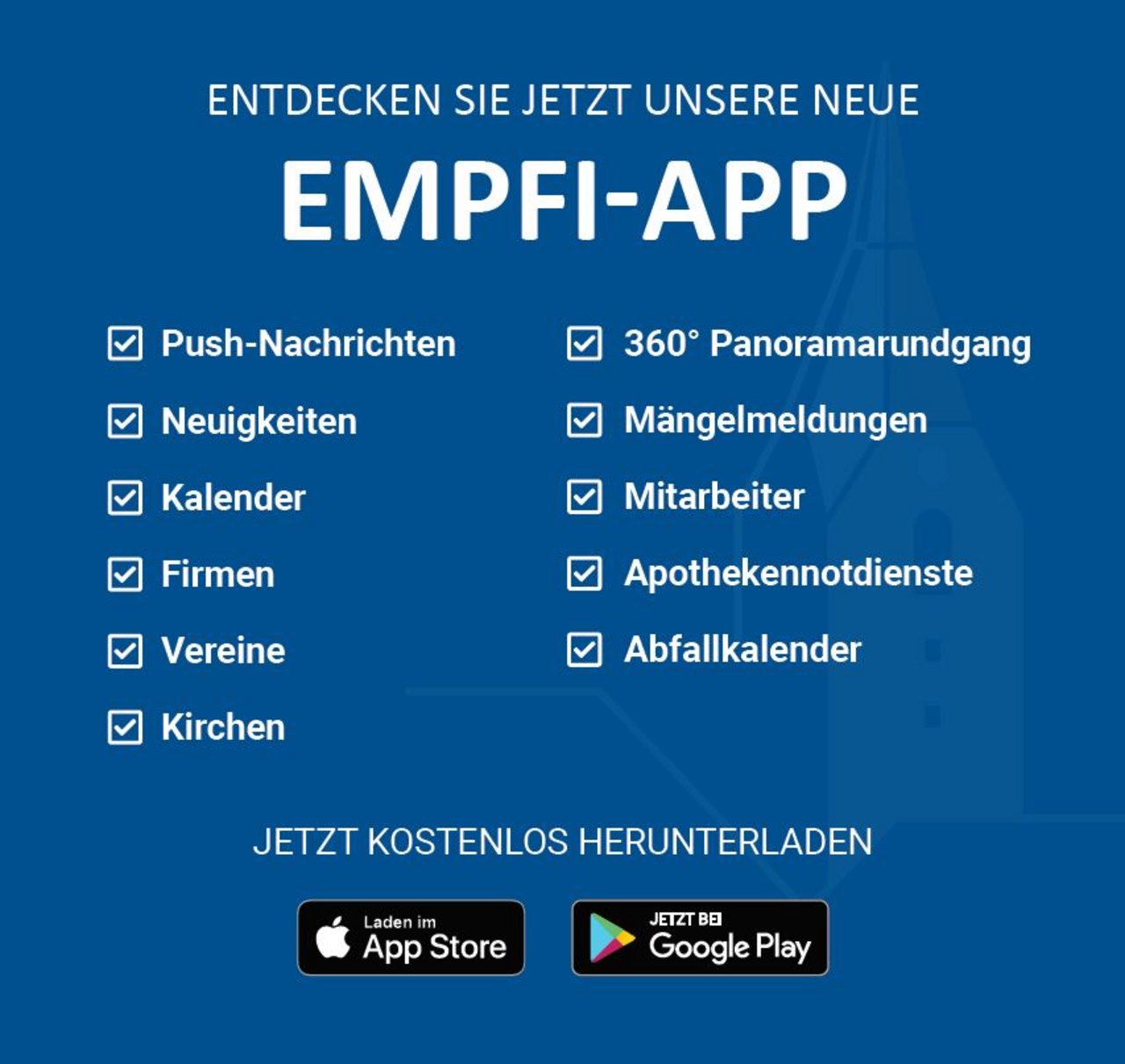 Inhalte Empfi-App