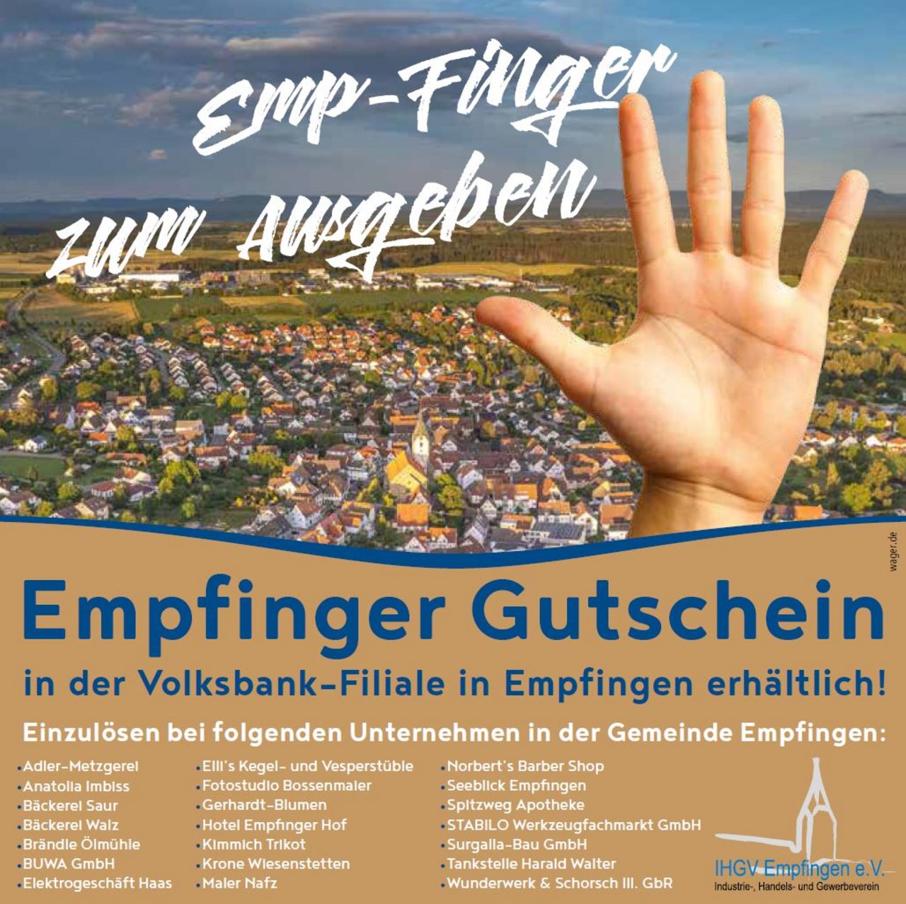 Plakat Empfinger Gutschein